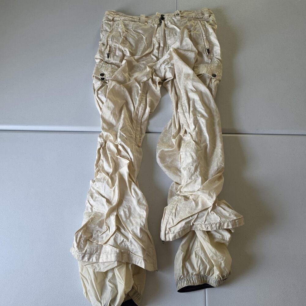 Burton Snow Pants Womens Large White Outlast Lined Ski Snowboard 31 Inseam